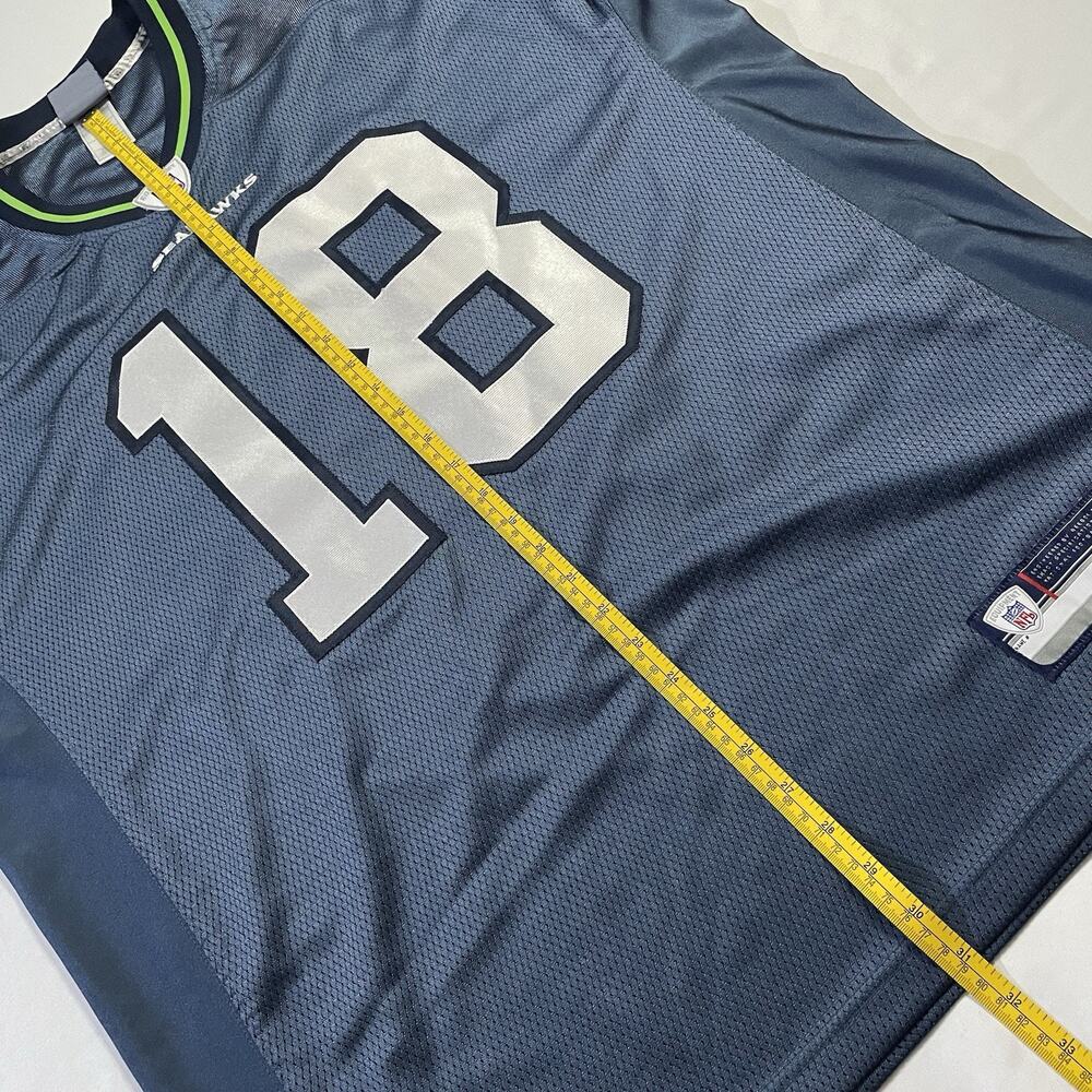 Sidney Rice Seattle Seahawks Reebok Authentic Stitched NFL Jersey Size 50 Blue - Picture 8 of 9